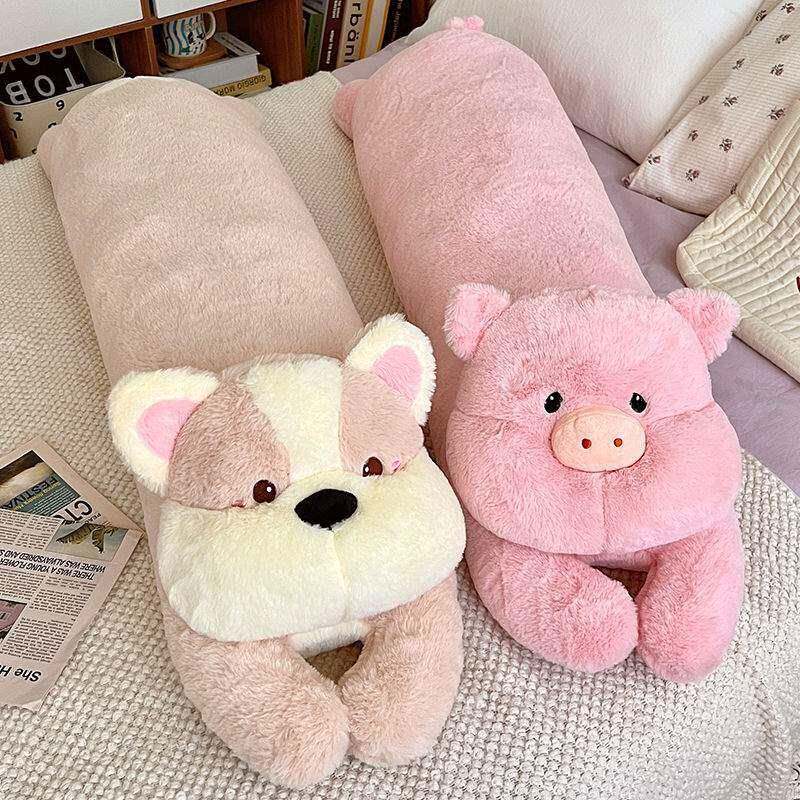 狗狗抱枕猫咪夹腿睡觉长条枕午休枕沙发靠垫床头靠枕女生睡觉专用