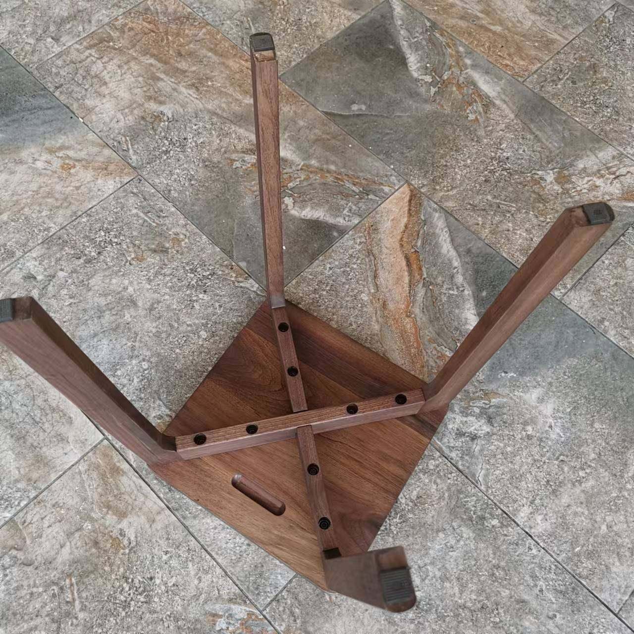 北美黑胡桃实木凳餐桌凳子可叠放纯实木拼板木蜡油加固榫头 - 封面