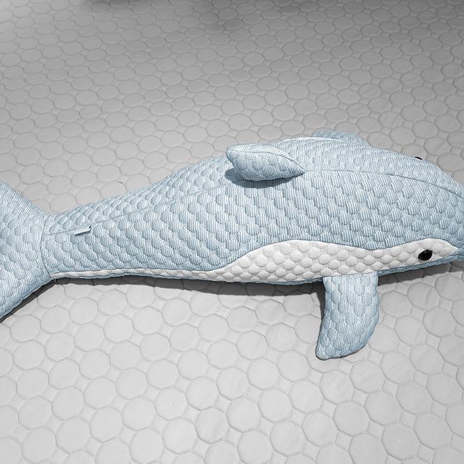 可爱爆了的凉豆豆小海豚可当枕头可当靠枕可方便拆卸可水洗抱枕