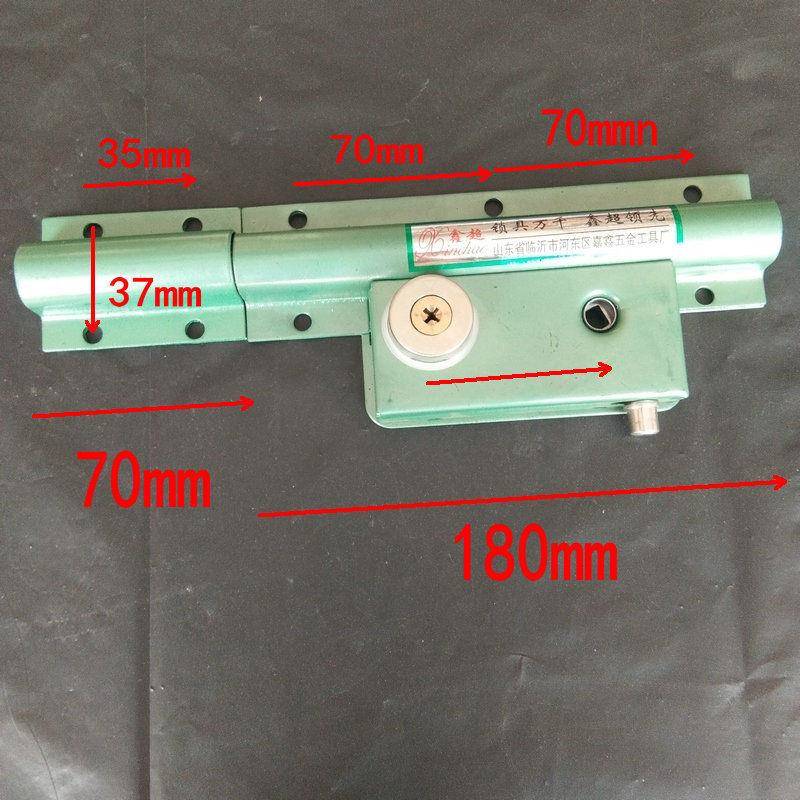 大门锁齿条锁防盗锁整体大门锁农村双开门木门铁门绿色老式大门锁