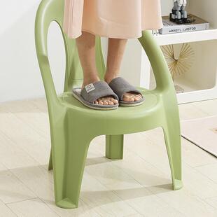 塑料靠背椅子加厚家用客厅茶几小矮款凳子大人坐的久坐舒适不累