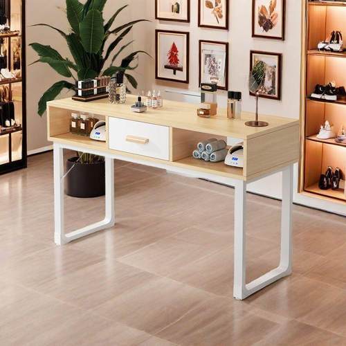 美甲台美甲桌椅套装轻奢网红简约经济型美甲店日式单人双人桌