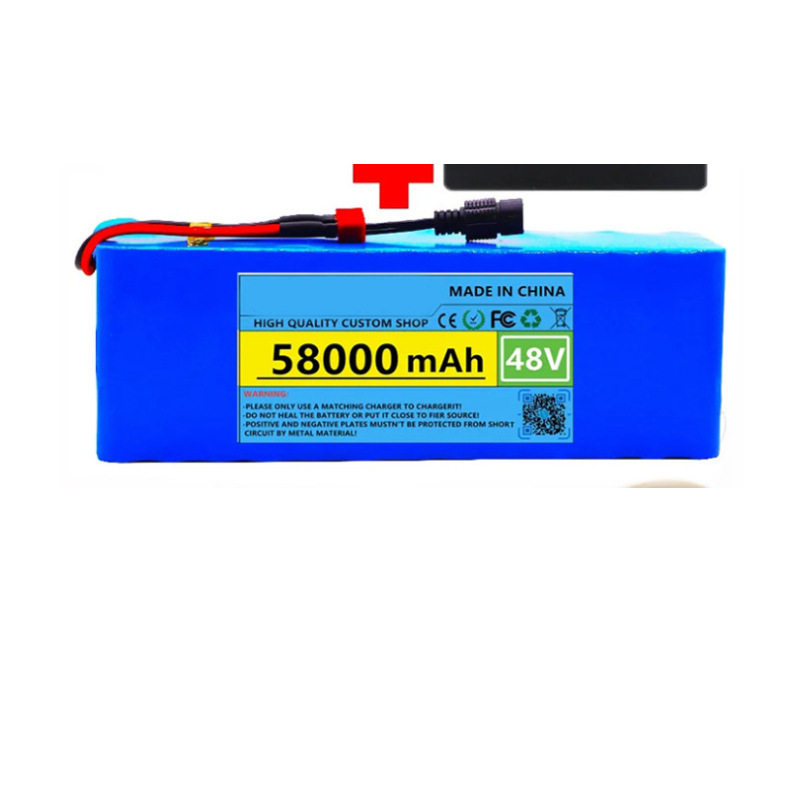 48v锂电池13S3P 58000mah 18650锂离子电池组电动滑板 车带BMS