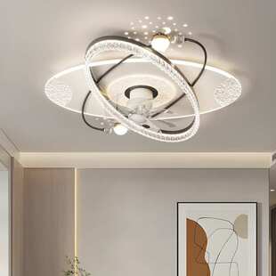 意式客厅主灯卧室吸顶灯风扇灯摇头带风扇一体灯简约现代中山灯具