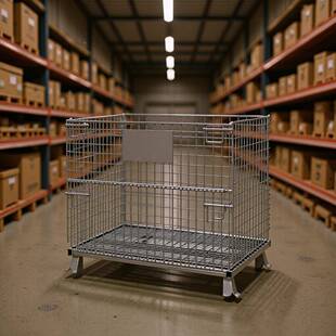 镀锌市仓笼超分拣车商超储蝴蝶笼818叠式金属铁框网笼车物流周间