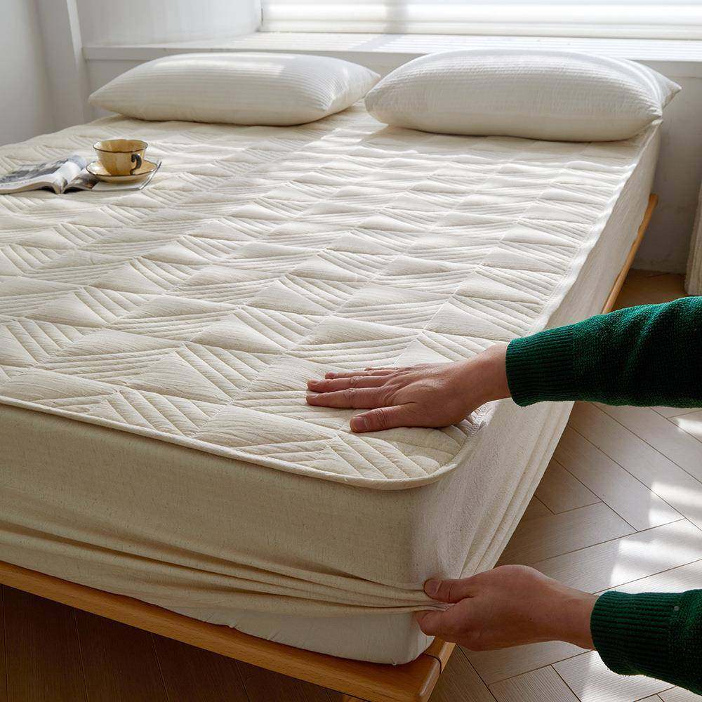 棉麻夹麻棉棉笠季棉加厚床笠单洗件秋冬水床垫保护罩床缝罩防尘罩,床上用品,床裙,淘宝优惠券,粉丝福利购,淘宝优惠卷