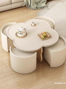 奶风茶几油客厅新款户型现代简OFY约设计小师创意红网圆形茶桌