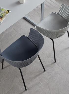 轻奢家用铁艺餐FL-F832椅靠背简室约现闲代卧梳妆台凳休洽子谈塑