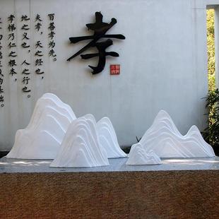 石头白造切419景室内色假山片组仿合酒店展厅布置雪浪石店铺橱窗