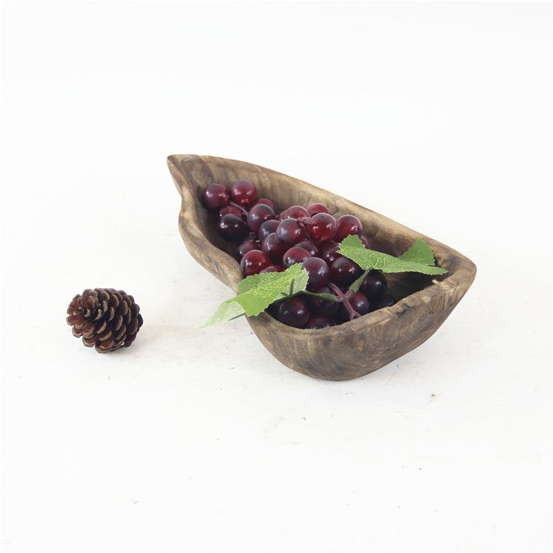 609销售手工制托作朽木饰摆件盘摆果盘不规盘装则储物器皿