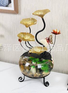 流小艺型77619桌面风水池鱼缸流水摆件招财水景观装饰工直品发