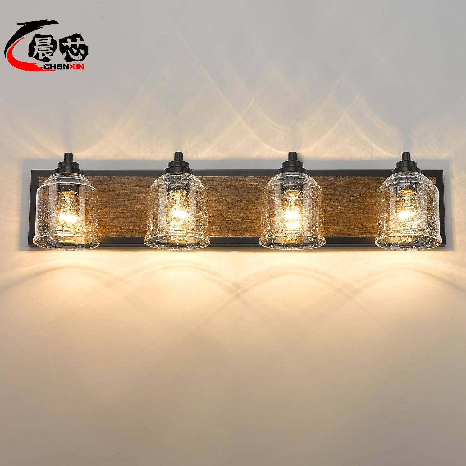 复古木9106纹壁灯气镜前多灯业风创意工简约头镜前灯泡玻璃罩浴室,家装灯饰光源,镜前灯/化妆补光灯,淘宝优惠券,粉丝福利购,淘宝优惠卷