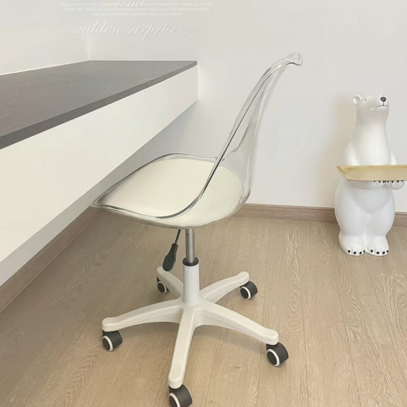 家用脑椅子宿舍简约透明凳子1卧室书房电转升降学靠背椅办公旋习