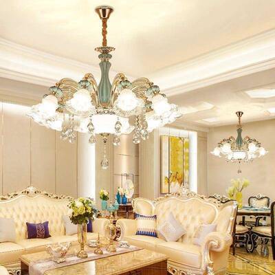轻奢水晶灯吊灯网新款877客式厅灯餐厅式卧室朝下法奢华宫廷欧豪