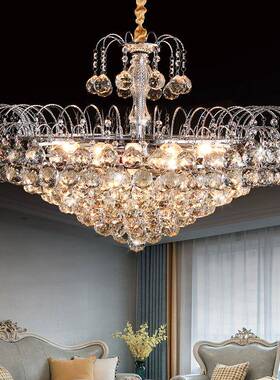 客厅水晶吊奢大气20灯22新款年圆形餐厅卧70327室灯别墅酒店大厅