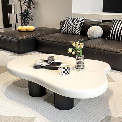 新款搭油色云朵茶几小客厅ALQ现奶代简约风户型不规则异形客厅茶