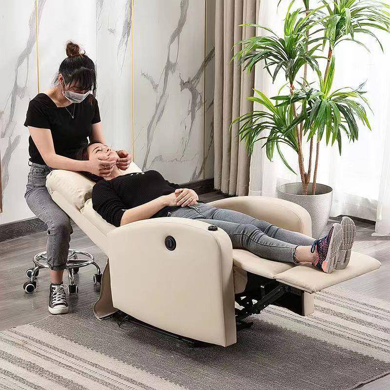 美电甲沙发美睫纹绣足椅足浴店铺脚足疗床修APE做美脚指甲可躺动