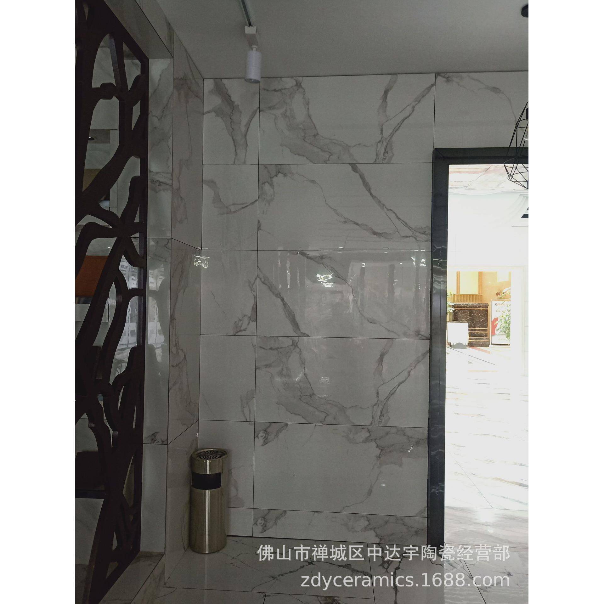 卡拉卡白爵0石士白一多面60X120负离子通体0大理石瓷砖客厅爵士白