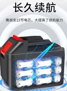 锂电锯充YUX电伐手式提电链锯家用户无线小型单手木砍树外修枝锯