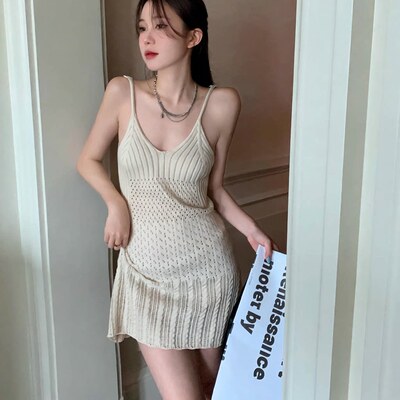 针织吊带连衣裙女夏辣妹风设计感