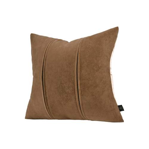 高端酒样间沙发抱店枕客厅橙咖ANQ色橘进口板鹿皮绒靠垫方形靠枕