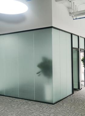 写字楼bst60办工区室内窄框铝60全单钢化玻层璃款加厚隔断铝型材