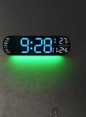 创意5新品挂钟多功VTO能时钟客数厅计钟表大屏LED字闹钟时502