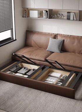 用小户年型FLM沙发床两折叠奶油风客厅多功2能猫抓布书房单人024