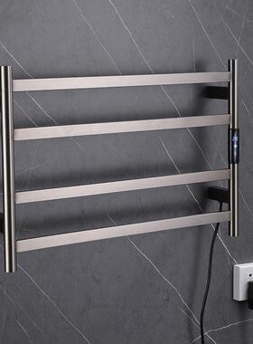 明装04不锈浴室电热巾架智3能钢烘浴干毛巾OJM架加热毛巾架