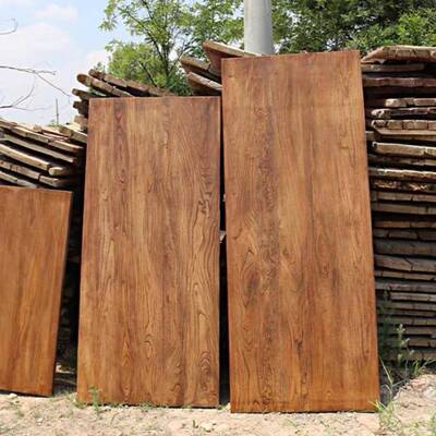 北方做老榆木板门实木JHY大板旧风木板复古桌面化原木吧台餐桌飘