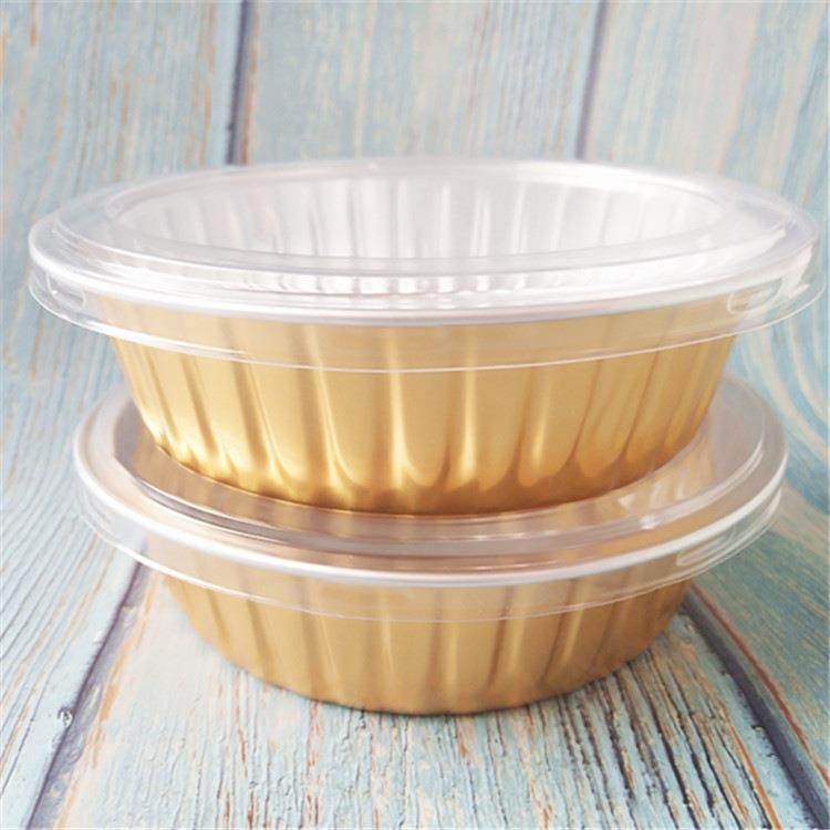 1圆0米套形380ml铝箔外卖快餐打包盒0可封ATW380A口饭碗蒸菜锡纸