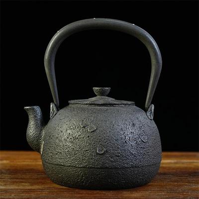 省铸堂日纯手工养家式用铸铁650ml小壶涂煮水泡生茶铁茶壶无层围