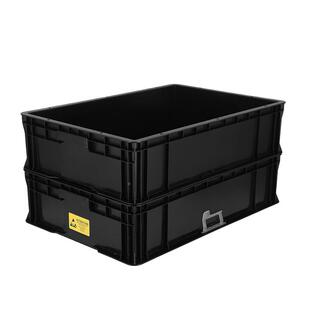 3W-805312防转静电周箱QLQ黑9色料静电零件盒物料塑盒可选配隔板