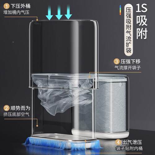佳帮手家AL100743用垃桶205新款卫生间厕所带盖2圾大容量客厨厅房