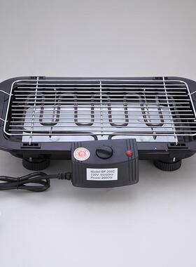 出口家用烟17338烤不粘电烤无炉电碳用烧烤炉两电盘商用韩式铁板