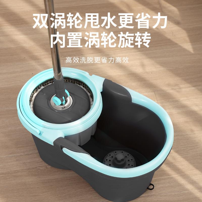 拖早序不方19锈钢悬浮形手压旋转把拖布桶拖把悬浮拖杆把