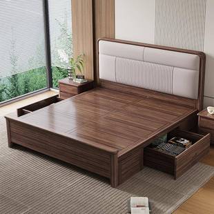 乌金木全实木床现小代销简约风格 主卧ROM 床户型家具工厂店直店