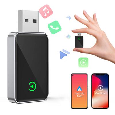 有线转caCEMrplay机无线carplay转接器安卓auto无车互线联智能盒