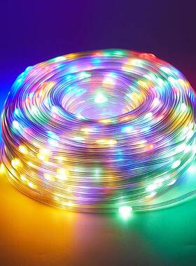 24伏低压LE装D皮线串无极双软色户外防水饰灯灯CYU灯带彩灯红外遥