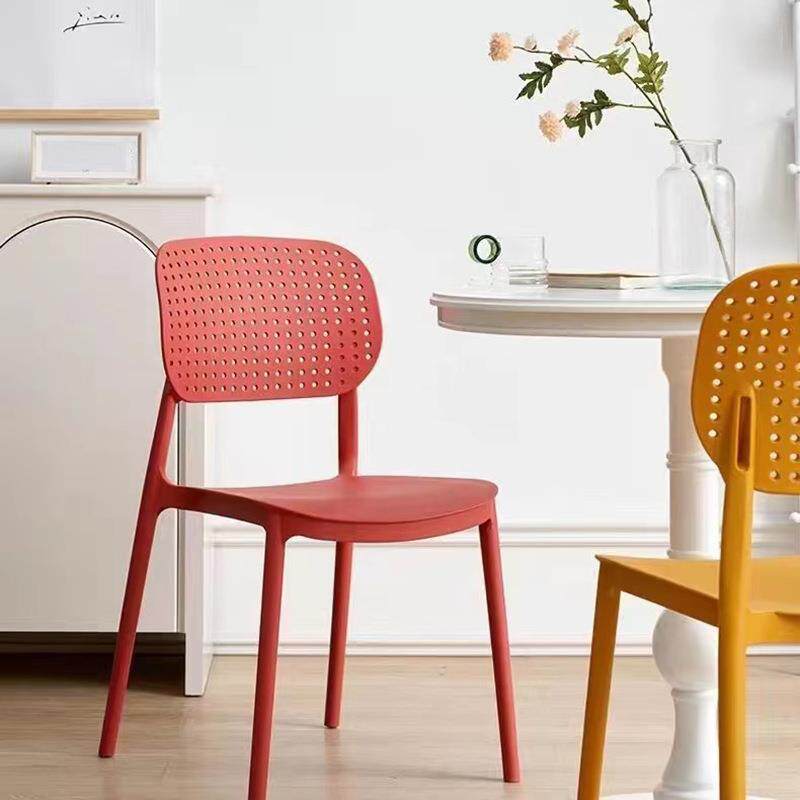 塑料椅子加厚洽闲时尚餐厅椅网红塑胶人靠背谈桌椅休靠背成网靠背