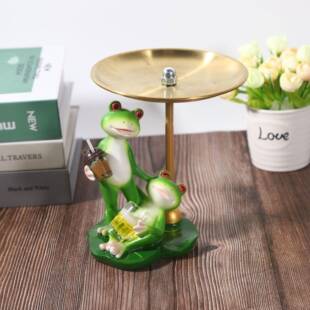 025夏季新款创意情侣青南岑合实2蛙多功能收纳子蚊檀香香架装饰景