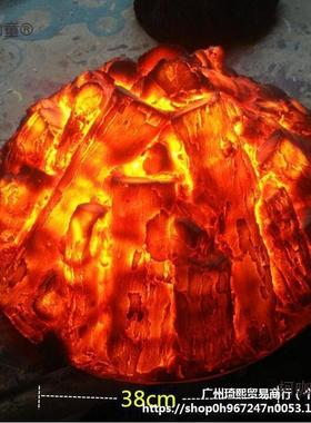 真木炭假木柴炭火装饰炭火焰柯咖童壁品炉灯柴火拍摄道具装饰麦篝