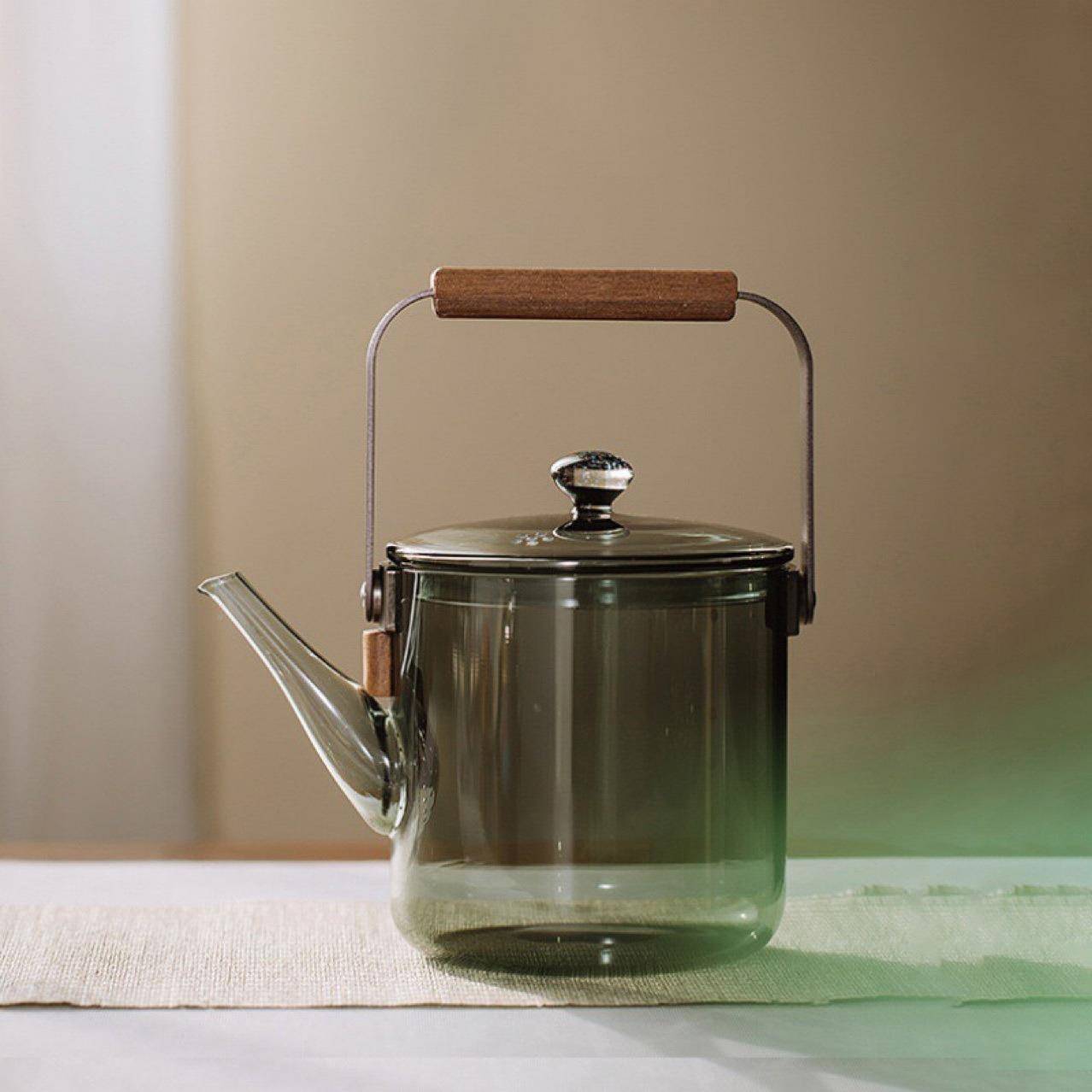 璃享福0钢壶玻沐璃提梁壶直身大容量1JM35100ml高端陶茶壶可电炉