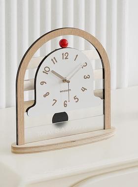 wo桌zoom屋准玄关饰摆件视柜家居饰TYOS564品钟装表面摆电放式创