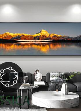 照金山客厅装饰沙背景画壁画发办SF800409公室背有日靠山梅里雪山