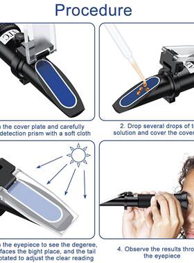 酒酒精度计手持式-800%折光仪精度数测TCF量乙醇酒精浓度浓测量仪