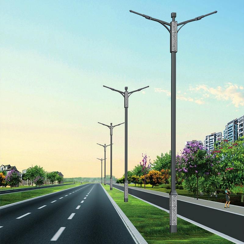 米led市电路2市政道路810米1米高TGD低臂双臂新农灯村照明路灯杆