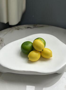 现几代简约盘艺术异形三脚果盘样板间家用客厅茶零JVX食盘盘果托