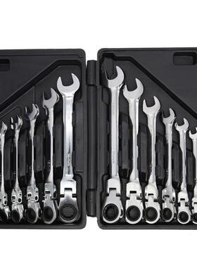 12C两用棘轮扳手动头套装汽修工具71322齿12件套棘P组轮扳活手套