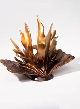 现代轻奢抽象意艺术墅雕塑玄关样板间售楼高档酒店别创A118意式摆